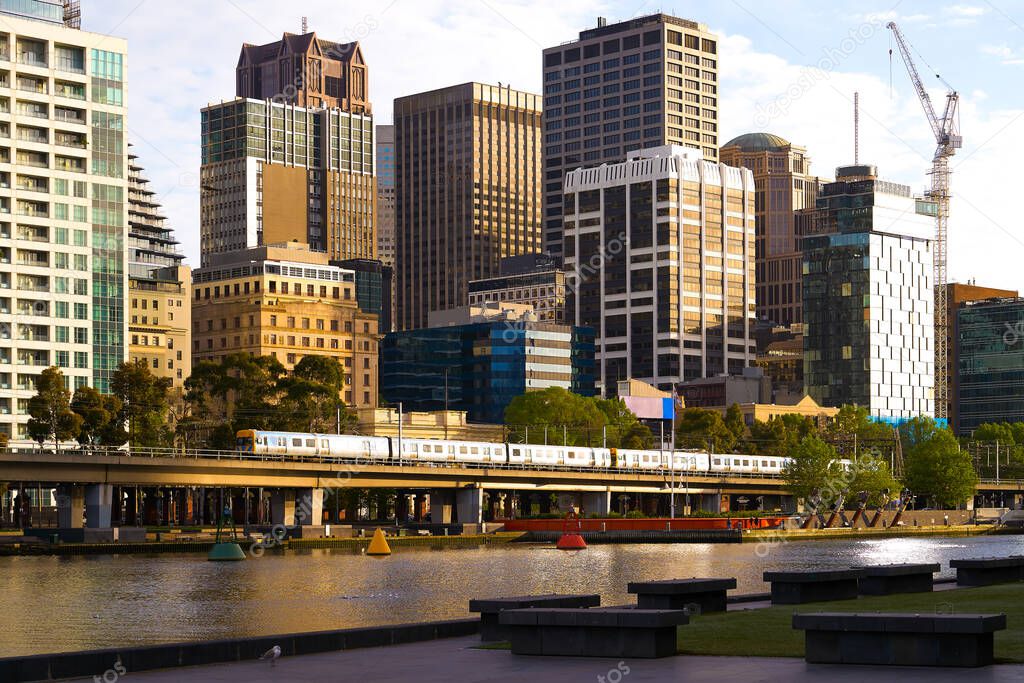 A view of the Yarra River,CBD Melbourne, Victoria, Australia