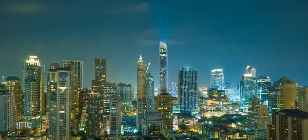 Panorama Vista Bangkok Edifício Negócios Escritório Moderno Arranha Céu Alto — Fotografia de Stock