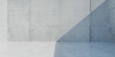 Açık hava endüstrisi tarzı beton duvar ve zemin manzarası