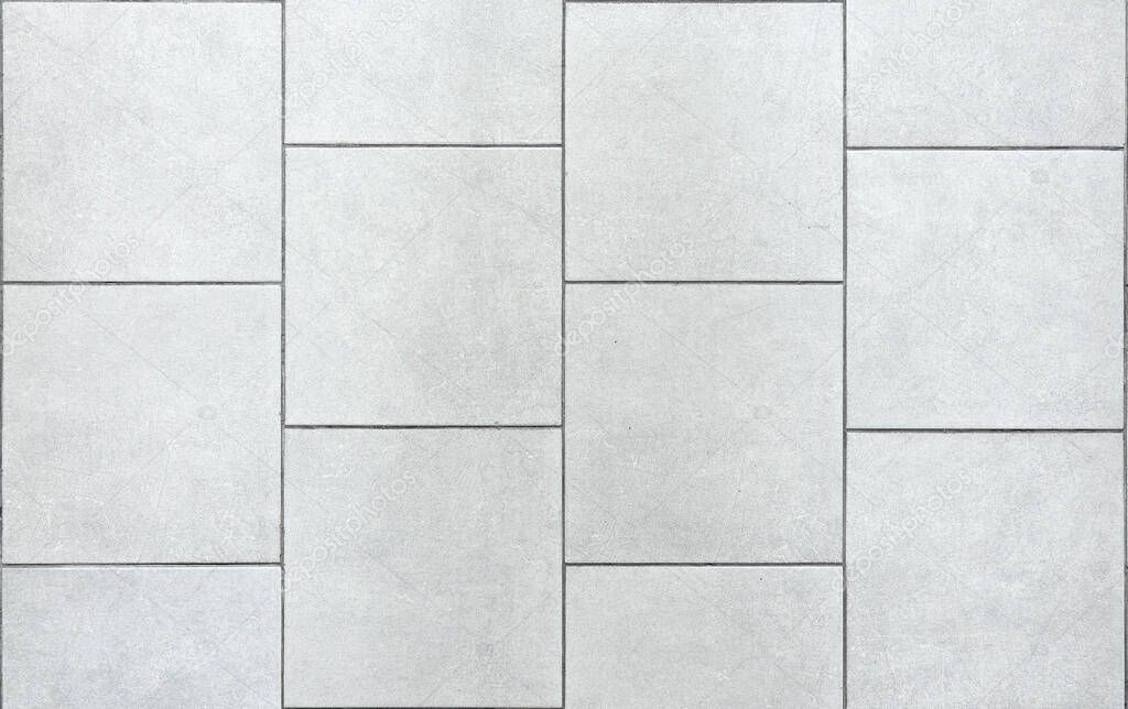 White ceramic tiles pattern wall or floor texture background