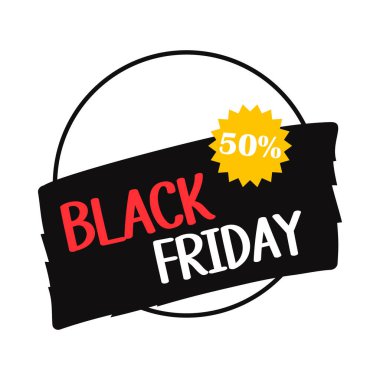 Kara Cuma indirimli etiketleri ve indirimli afişleri modern tarzda..