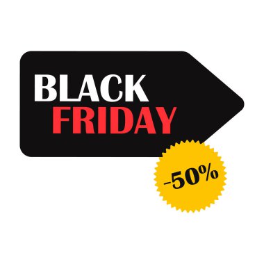 Kara Cuma indirimli etiketleri ve indirimli afişleri modern tarzda..