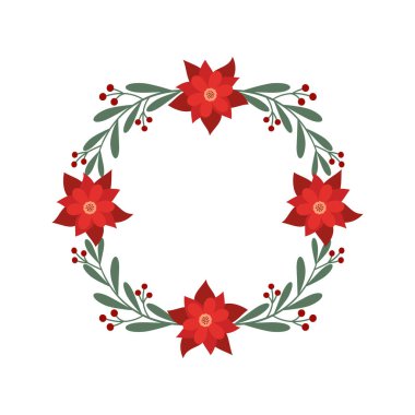 Dallardan, yapraklardan, böğürtlenlerden ve kurdelelerden yapılmış Noel çelenkleri.