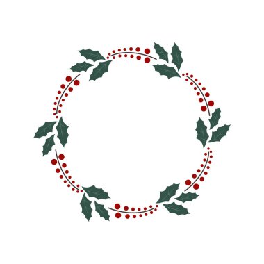 Dallardan, yapraklardan, böğürtlenlerden ve kurdelelerden yapılmış Noel çelenkleri.