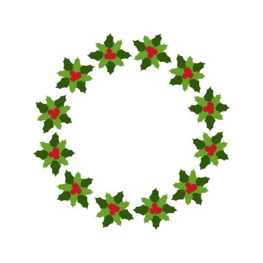 Dallardan, yapraklardan, böğürtlenlerden ve kurdelelerden yapılmış Noel çelenkleri.