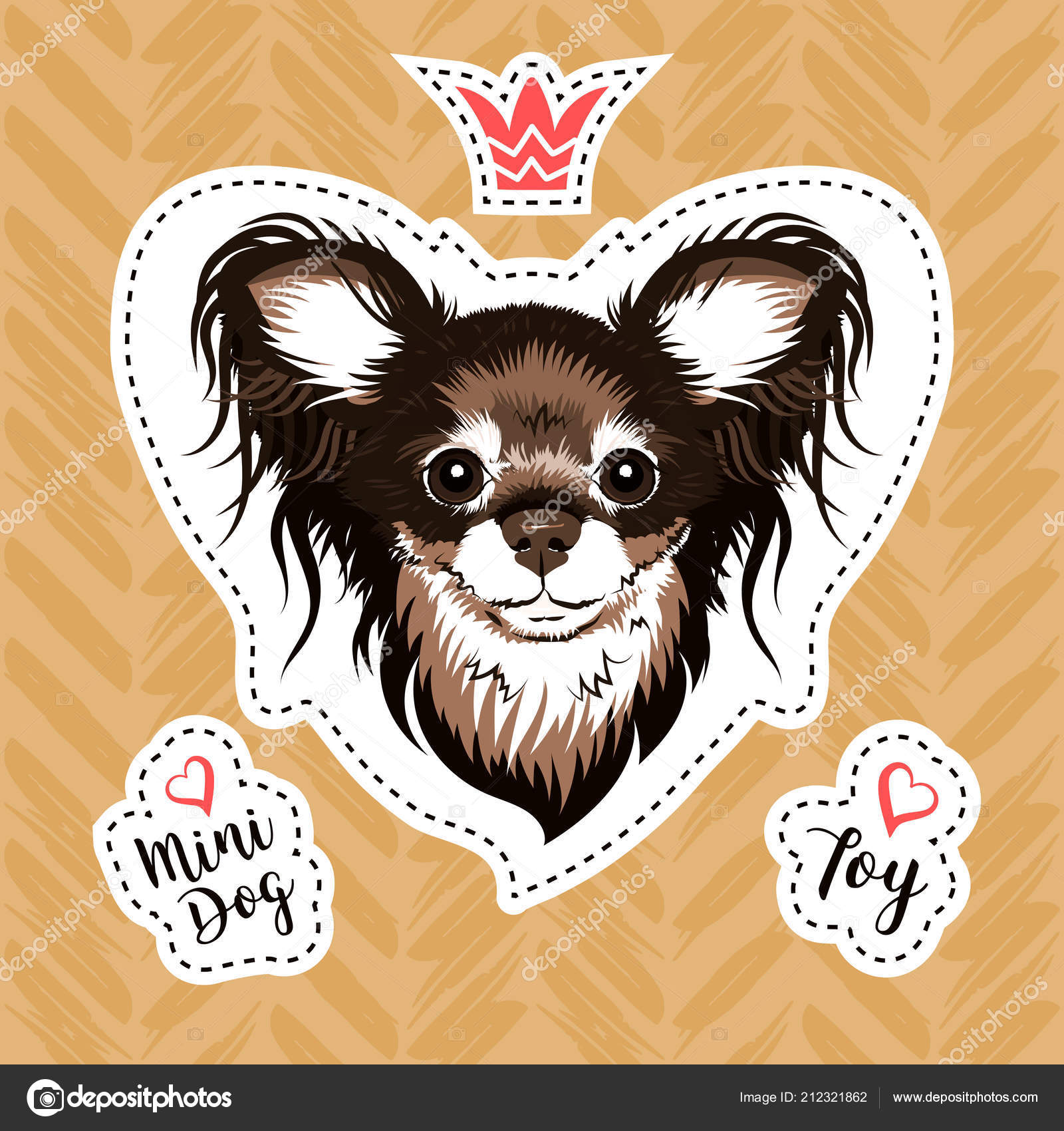 Chien Glamour Autocollant Russian Toy Terrier Petite Race