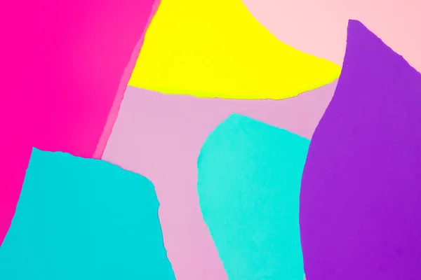Kreatives Layout Mit Bunten Lebendigen Papieren Abstrakte Farben Kunst Hintergrund — Stockfoto