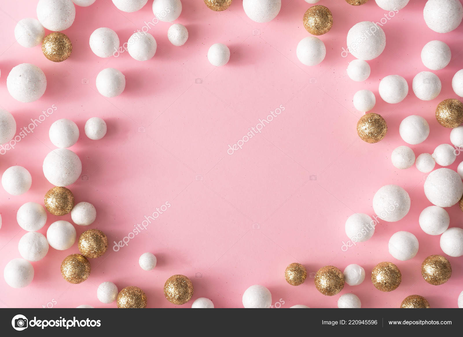 Download A Heart Made Of Gold Glitter On A Pink Background