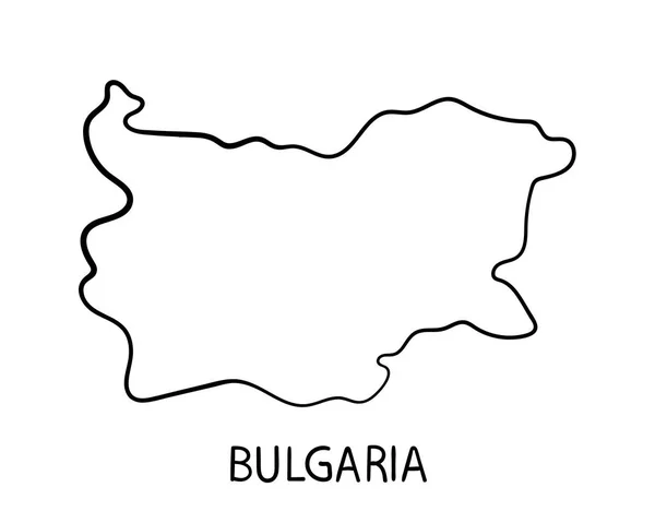 Bulgária Térkép Kézzel Rajzolt Ábra — Stock Fotó