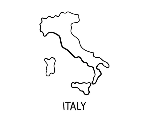 Mappa Italia Illustrazione Disegnata Mano — Foto Stock