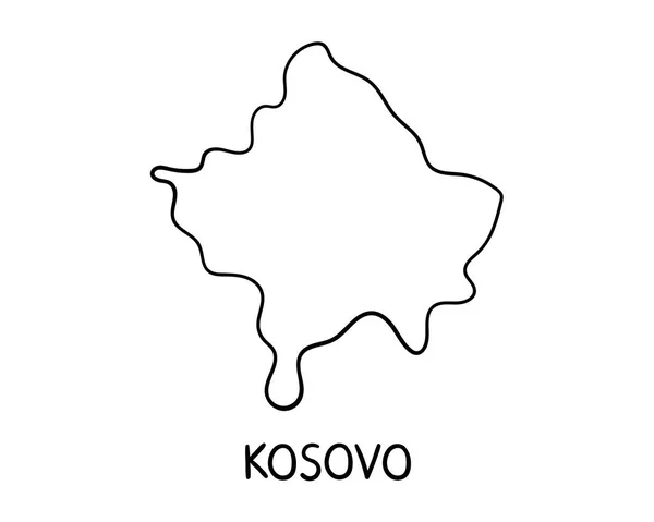 Carte Kosovo Illustration Dessinée Main — Photo