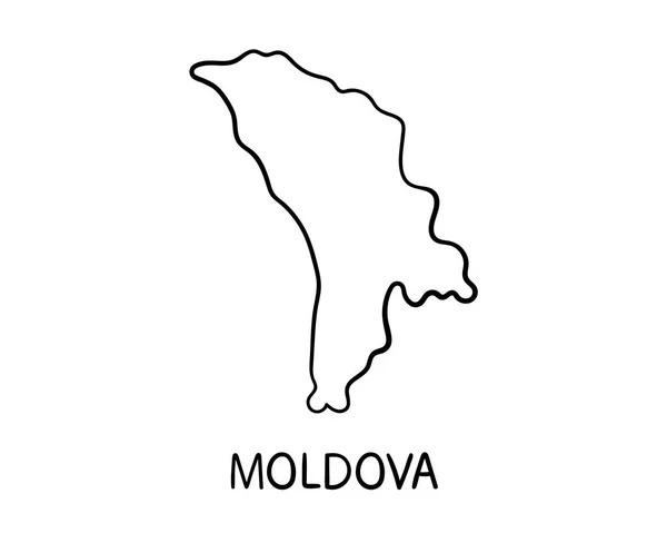 Moldova Carte Illustration Dessinée Main — Photo