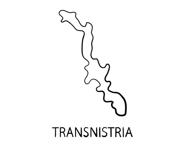 Mappa Transnistria Illustrazione Disegnata Mano — Foto Stock