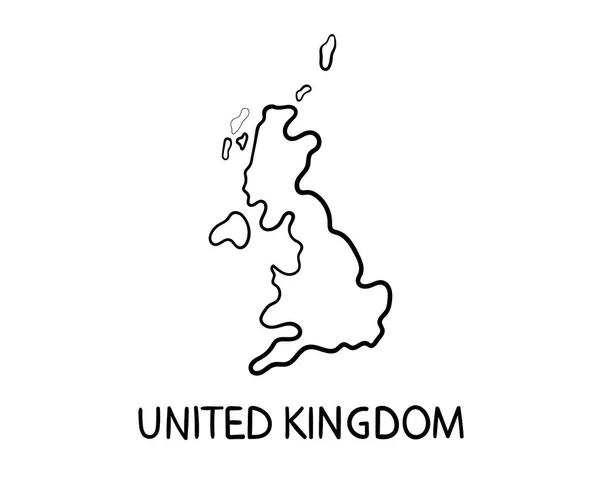United Kingdom Map Hand Drawn Illustration — Stock Photo, Image