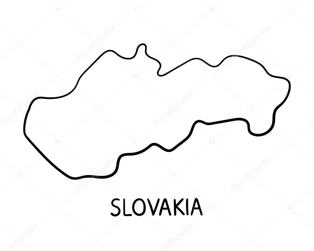 Slovakia Map - Hand Drawn Illustration