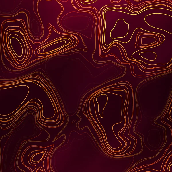 Abstrakt färgglada topografiska bakgrund med färgade flytande vågiga linjer. — Stock vektor