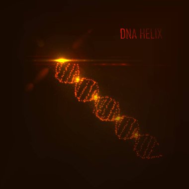 parlayan çevreler ve parçacıklar DNA şekli  .