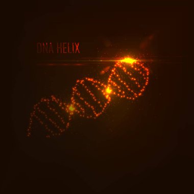 parlayan çevreler ve parçacıklar DNA şekli  .
