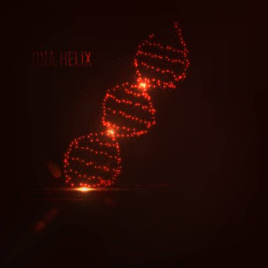 parlayan çevreler ve parçacıklar DNA şekli  .