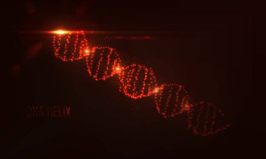 parlayan çevreler ve parçacıklar DNA şekli  .