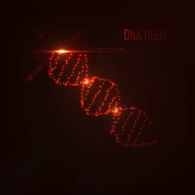 parlayan çevreler ve parçacıklar DNA şekli  .