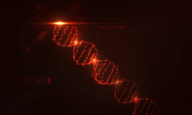 parlayan çevreler ve parçacıklar DNA şekli  .