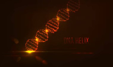 parlayan çevreler ve parçacıklar DNA şekli  .