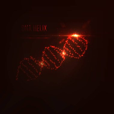 parlayan çevreler ve parçacıklar DNA şekli  .