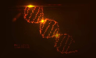 parlayan çevreler ve parçacıklar DNA şekli  .