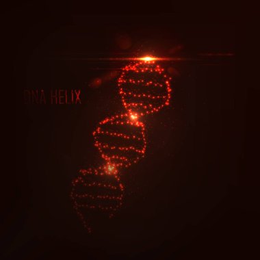 parlayan çevreler ve parçacıklar DNA şekli  .