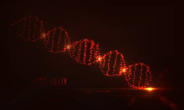 parlayan çevreler ve parçacıklar DNA şekli  .
