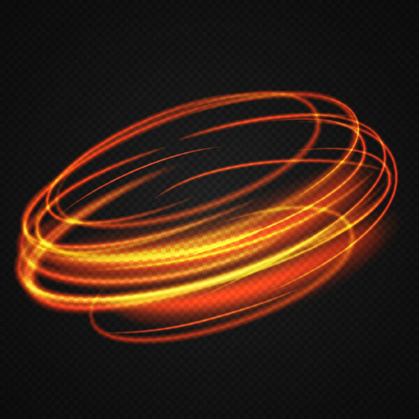 Neon blurry circles at motion