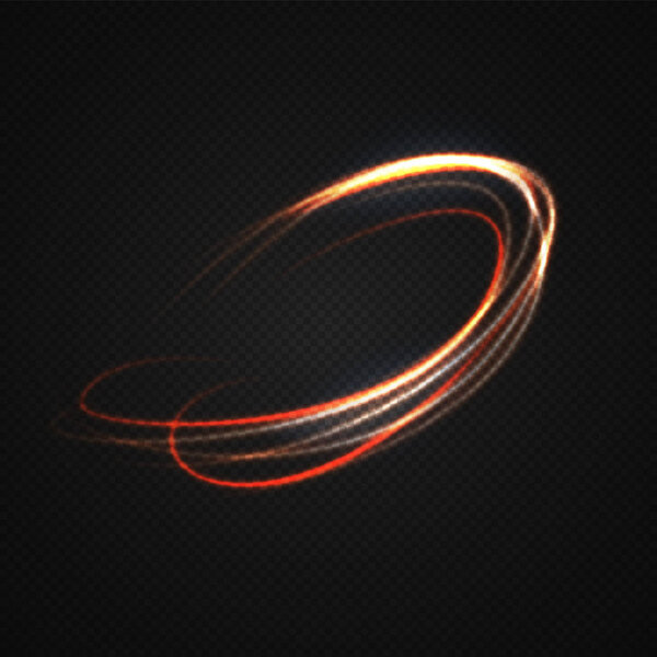 Neon blurry circles at motion .