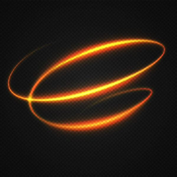 Neon blurry circles at motion .