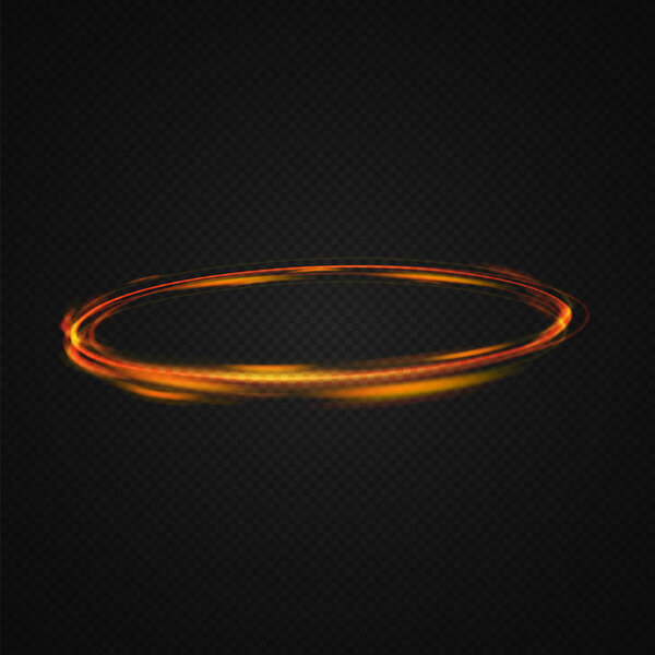 Neon blurry circles at motion .