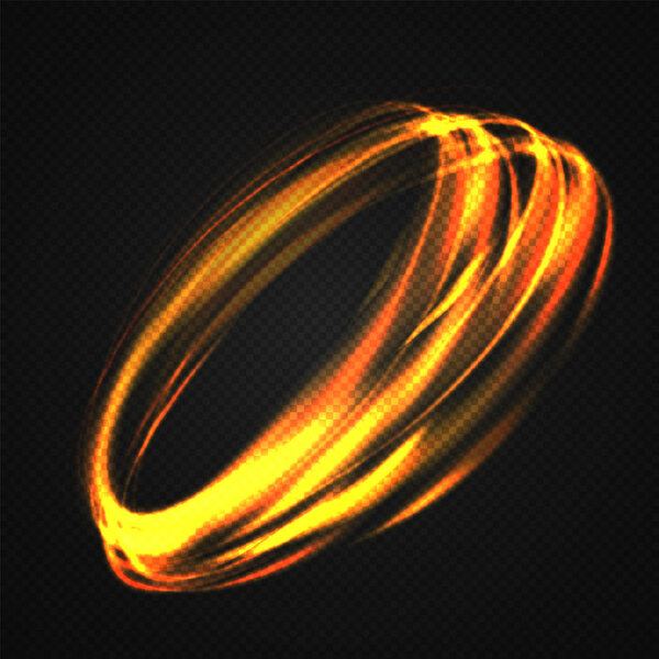 Neon blurry circles at motion .