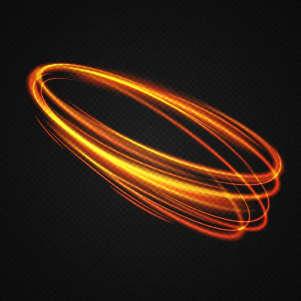 Neon Suddiga Cirklar Motion Effekt Vektor Virvel Trail Abstrakta Lysande — Stock vektor