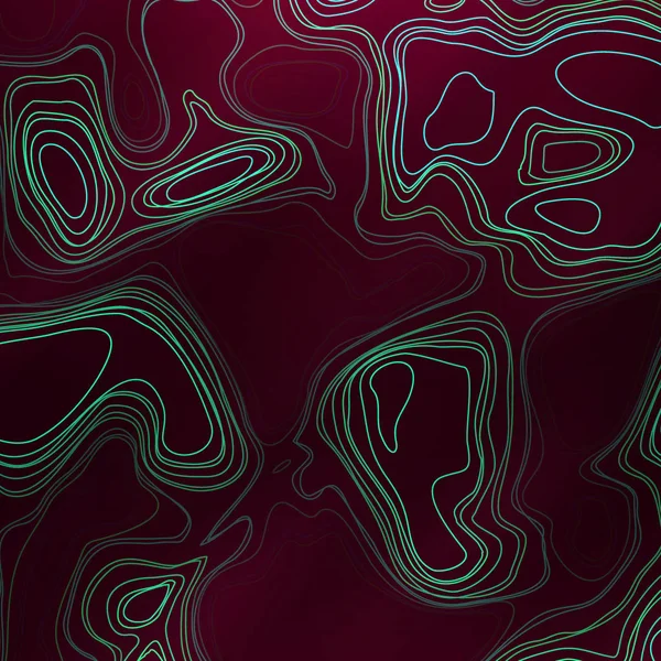 抽象的なカラフルな地形背景グラデーション バナー 着色された液体の波線 創造的なテクスチャ 表紙レイアウトのテンプレート 抽象的なマップの概念 ベクトル図 — ストックベクタ