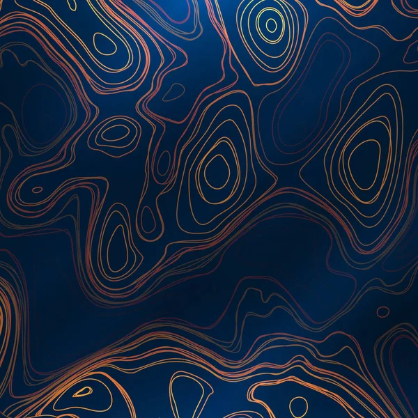 Abstrakte bunte topografische Hintergrund mit farbigen flüssigen Wellenlinien. — Stockvektor