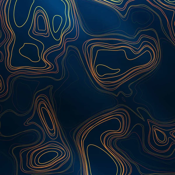 Abstrakte bunte topografische Hintergrund mit farbigen flüssigen Wellenlinien. — Stockvektor