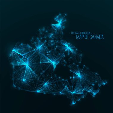 Birleşik Arap Emirlikleri Haritası dijital web. Parlayan üçgen elemanları ile küresel ağ bağlantısı. Soyut ülke tel kafes. Teknoloji vektör çizim. Birleşik Arap Emirlikleri şekli .