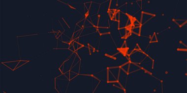 Soyut düşük poli elemanları ile renkli resimde