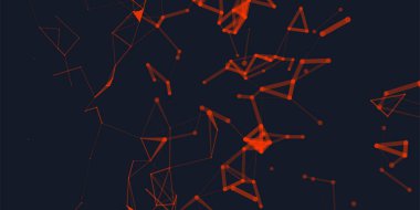 Soyut düşük poli elemanları ile renkli resimde