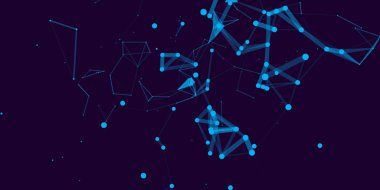 Soyut düşük poli elemanları ile renkli resimde