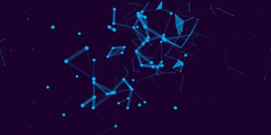 Soyut düşük poli elemanları ile renkli resimde