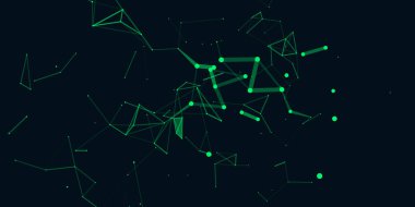 Soyut düşük poli elemanları ile renkli resimde