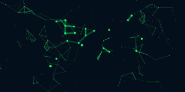 Soyut düşük poli elemanları ile renkli resimde