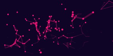 Soyut düşük poli elemanları ile renkli resimde