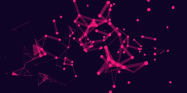 Soyut düşük poli elemanları ile renkli resimde