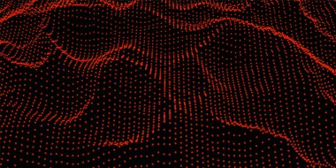 Soyut Dijital dalga kılavuz parçacıkların oluşur .